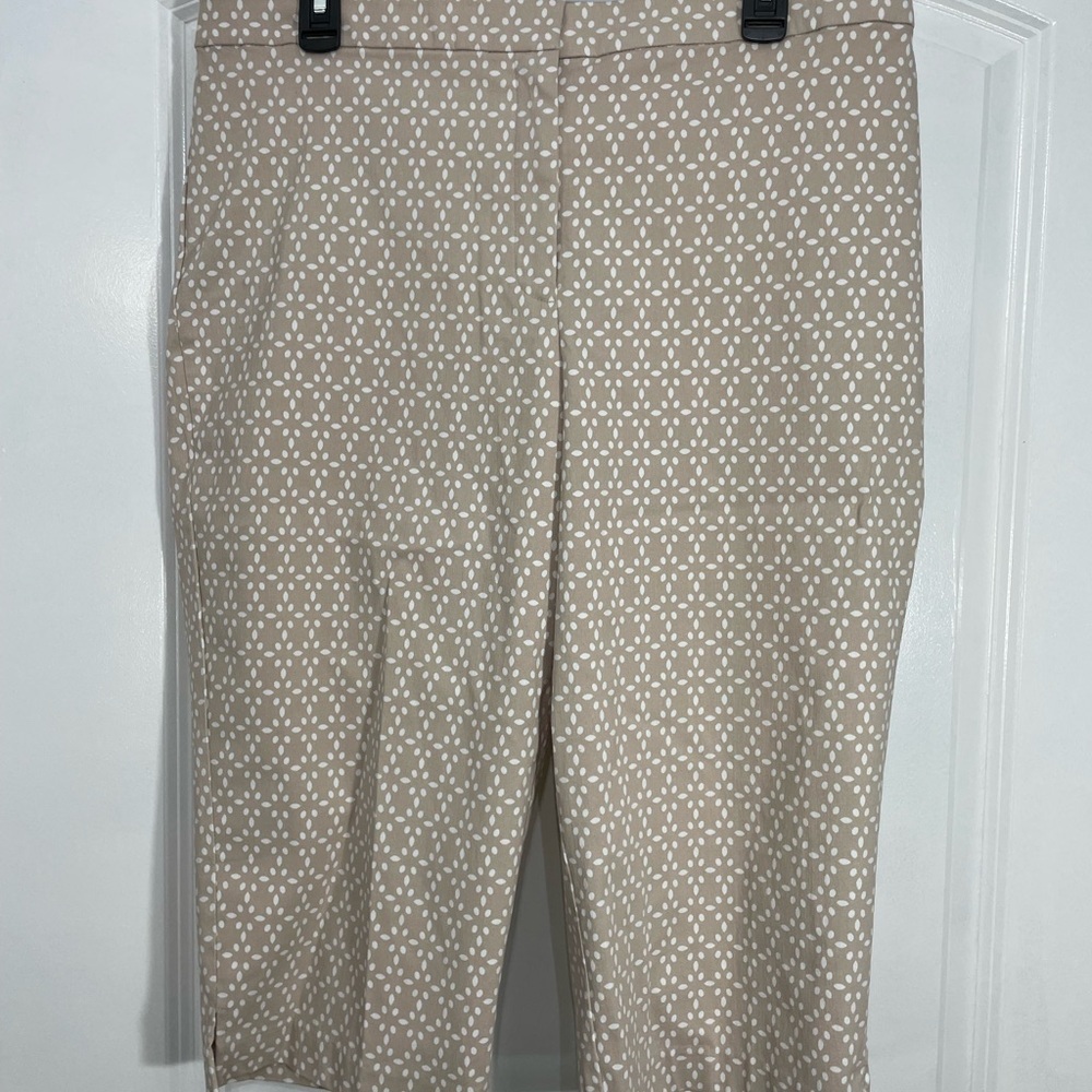 Susan Graver Beige Polka Dot Pants Size 16 CB-106